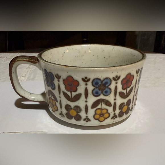 Otagiri Other - Vintage Otagiri retro flowers soup mug